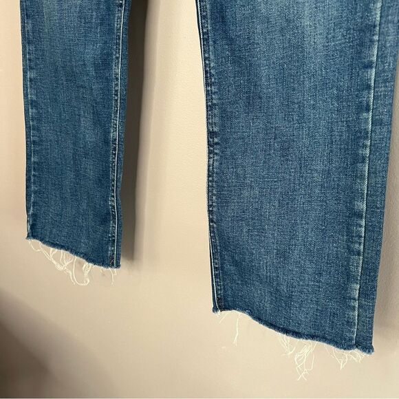 Kenneth Cole NY Ankle Exposed Button Fly Raw Hem Straight Leg Stretch Jeans SZ 6 - Picture 4 of 14